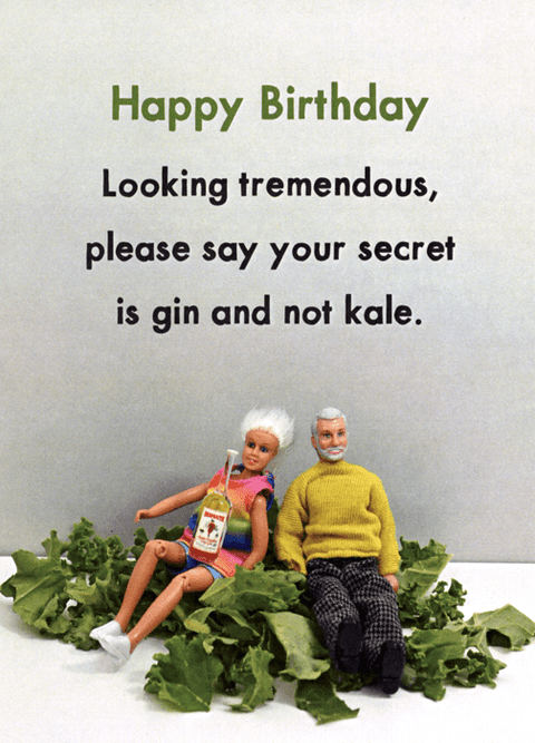 Birthday CardBold & BrightComedy Card CompanyGin not kale