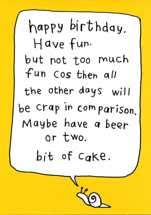 Birthday CardBrainbox CandyComedy Card CompanyNot too much fun