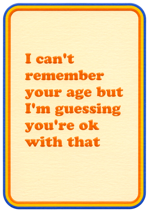 Birthday CardCath TateComedy Card CompanyCan't remember your age