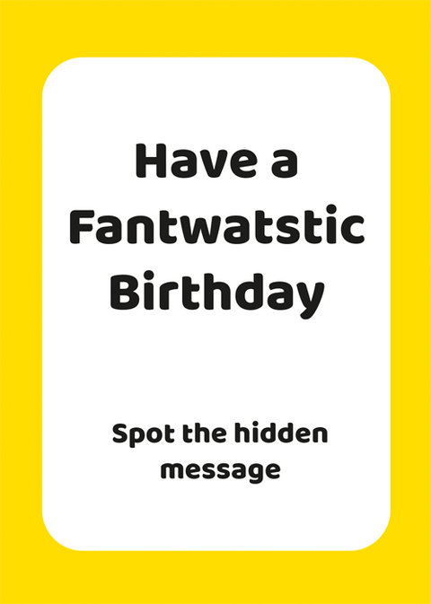 Birthday CardComedy Card CompanyComedy Card CompanyFantwatstic birthday