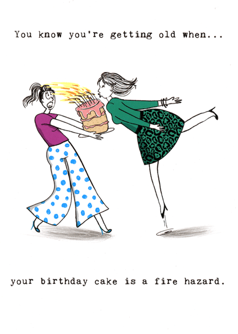 Birthday CardGreat British Card CompanyComedy Card CompanyCake is a fire hazard