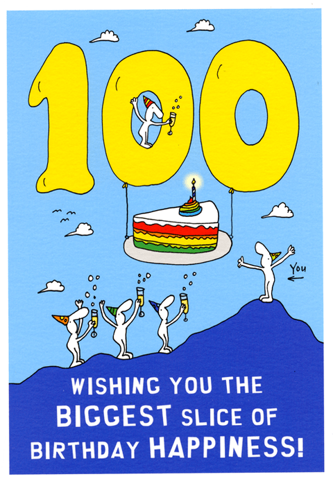 Birthday CardHarold's PlanetComedy Card Company100th - Birthday Happiness