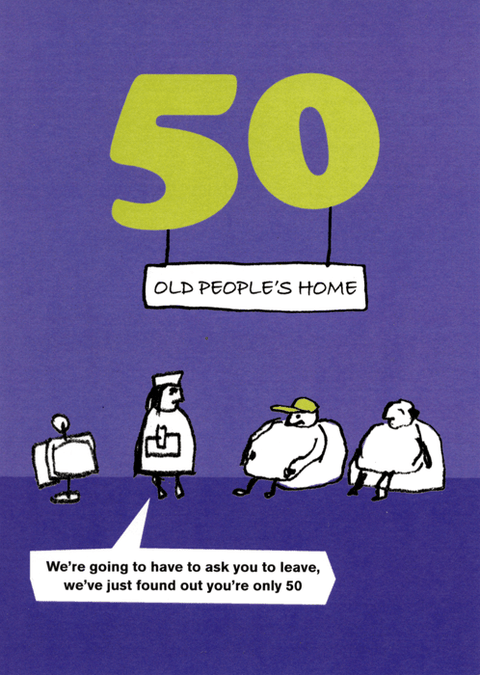 Birthday CardModern TossComedy Card Company50th - Old people's home