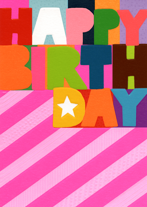 Birthday CardPaper SaladComedy Card CompanyPink chevrons