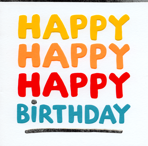 Birthday CardPigmentComedy Card CompanyHappy Happy Happy