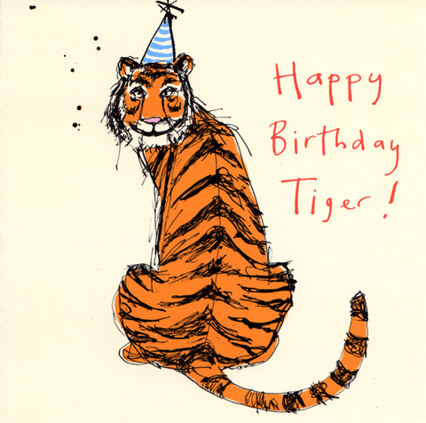 Birthday CardPoet and PainterComedy Card CompanyHappy birthday tiger