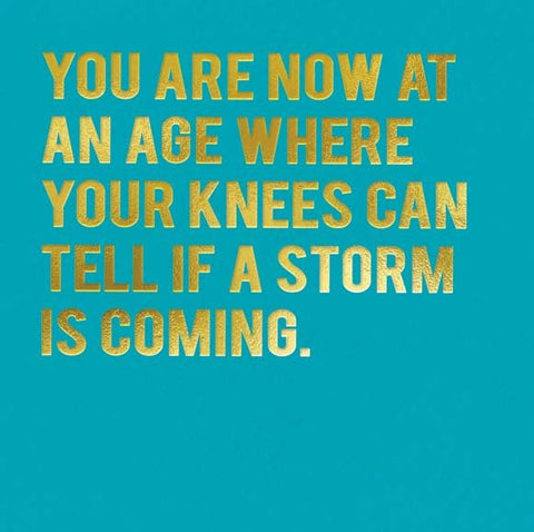 Birthday CardRedbackComedy Card CompanyKnees can predict storm