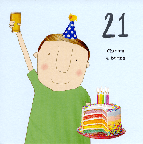 Birthday CardRosie Made a ThingComedy Card Company21st - Cheers and Beers