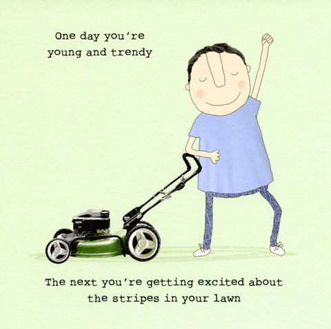 Birthday CardRosie Made a ThingComedy Card CompanyStripes in the lawn