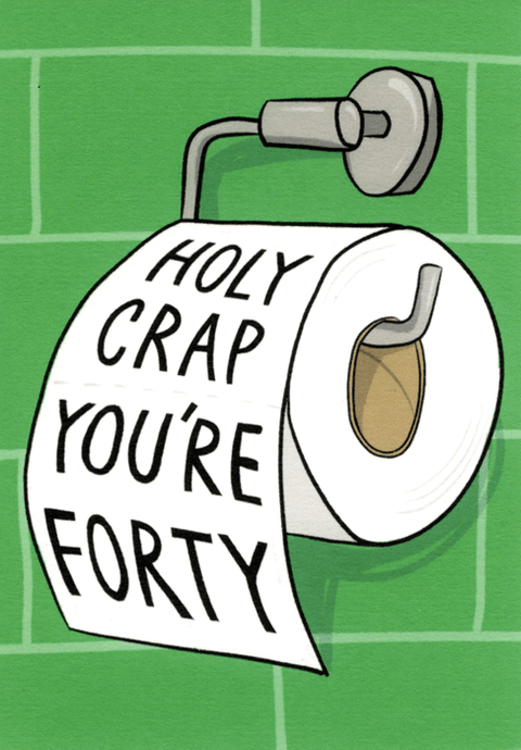 Birthday CardRunning with ScissorsComedy Card Company40 - Holy Crap