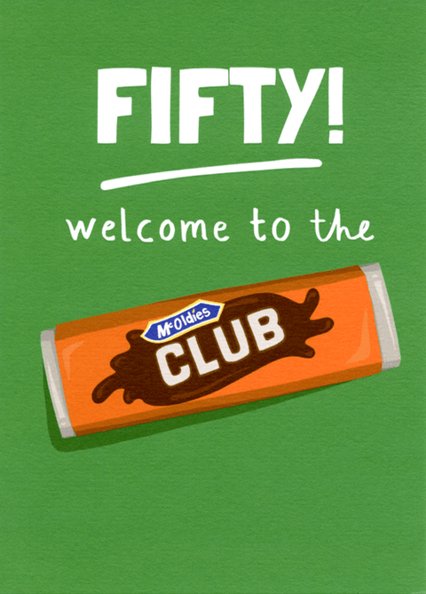 Birthday CardRunning with ScissorsComedy Card Company50th - Welcome to the club