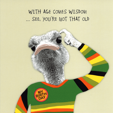 Birthday CardSally ScaffardiComedy Card CompanyWith Age comes Wisdom