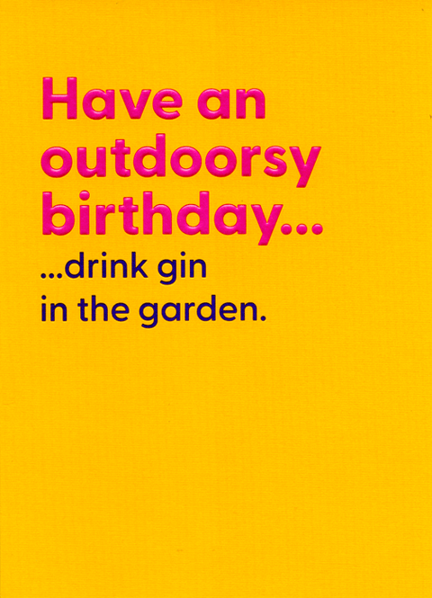 Birthday CardUK GreetingsComedy Card CompanyOutdoorsy birthday