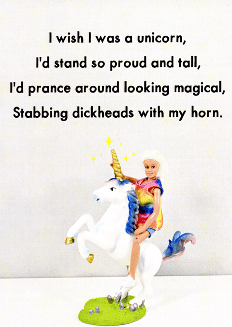 Funny CardsBold & BrightComedy Card CompanyWish I was a Unicorn