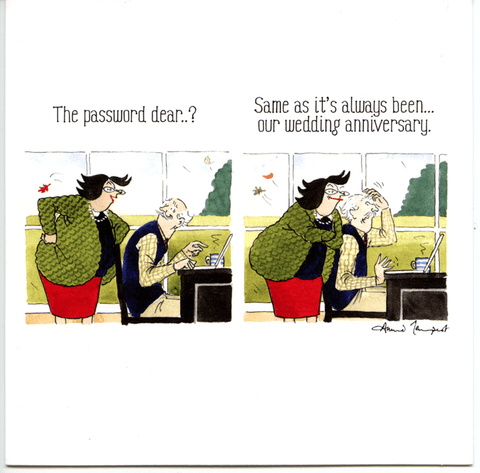 Funny CardsWoodmansterneComedy Card CompanyPassword is Wedding Anniversary
