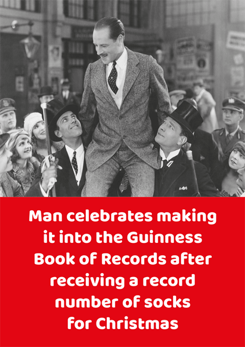 Funny Christmas cardsComedy Card CompanyComedy Card CompanySocks - Guinness Record