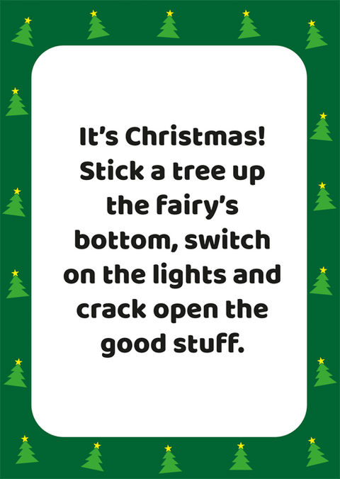 Funny Christmas cardsComedy Card CompanyComedy Card CompanyStick tree up fairy