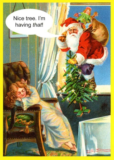 Funny Christmas cardsKiss me KwikComedy Card CompanyNice Tree