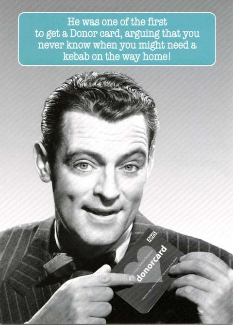 Funny Greeting CardQuitting HollywoodComedy Card CompanyDonor card
