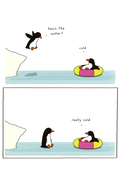 Funny Greeting CardRedbackComedy Card CompanyHow's the water?