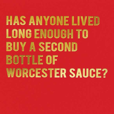 Funny Greeting CardRedbackComedy Card CompanyWorcester sauce