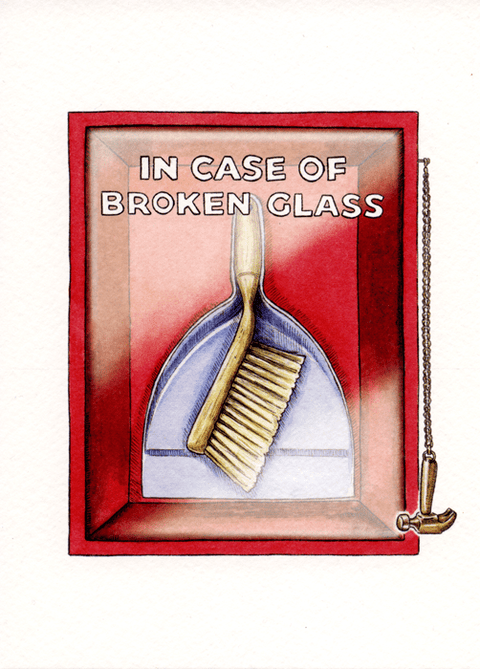 humorous greeting cardBewilderbeestComedy Card CompanyBroken Glass