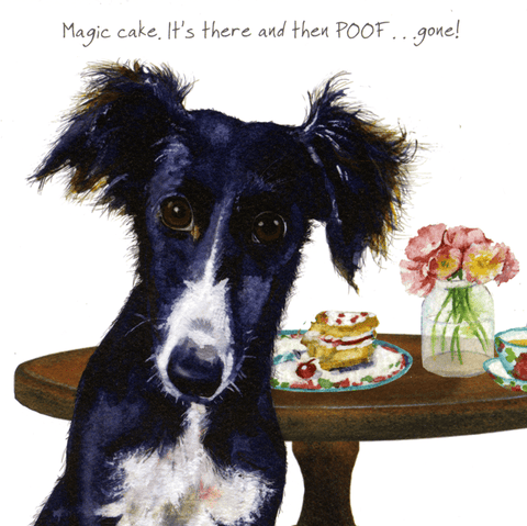 humorous greeting cardLittle Dog LaughedComedy Card CompanyMagic cake