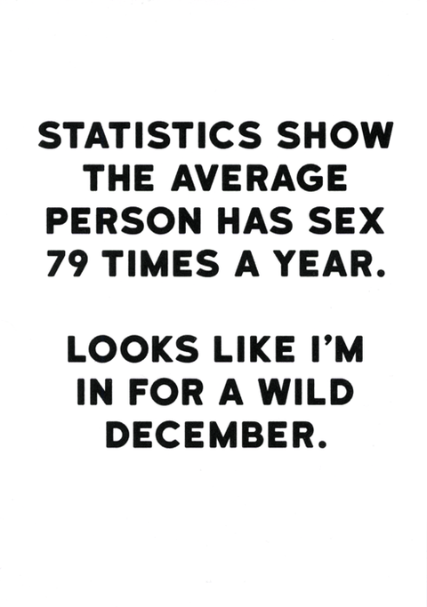 humorous greeting cardRedbackComedy Card CompanySex 79 times a year
