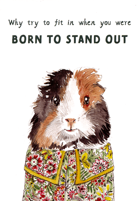 humorous greeting cardRosie Made a ThingComedy Card CompanyBorn to stand out