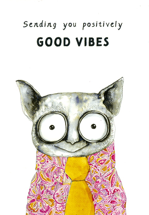 humorous greeting cardRosie Made a ThingComedy Card CompanyGood Vibes