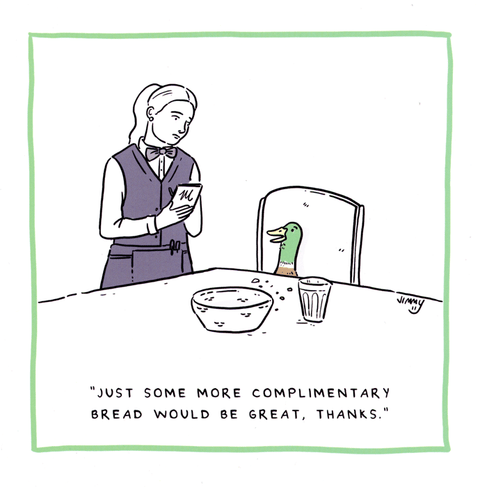 humorous greeting cardWoodmansterneComedy Card CompanyComplimentary Bread