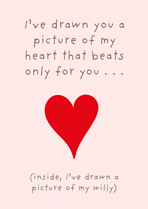 Love / Anniversary cardsComedy Card CompanyComedy Card CompanyDrawn picture of my heart