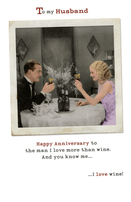 Love / Anniversary cardsUK GreetingsComedy Card CompanyHusband - Anniversary - More than Wine