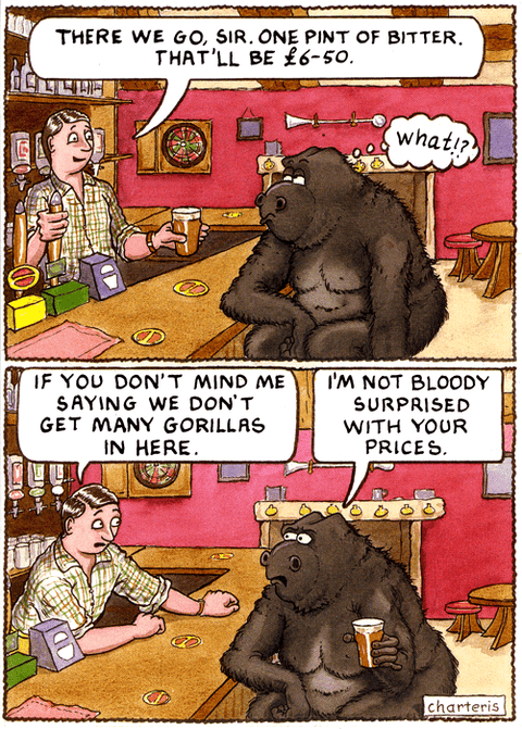 Birthday CardBottomlineComedy Card CompanyDon't get many gorillas in here