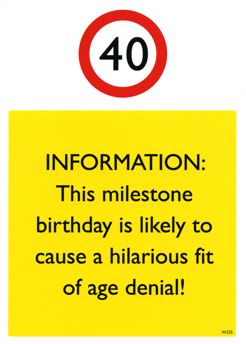 Birthday CardBrainbox CandyComedy Card Company40 - age denial