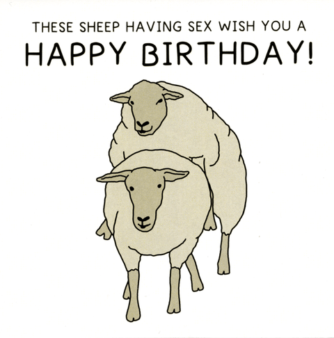 Birthday CardBrainbox CandyComedy Card CompanySheep sex