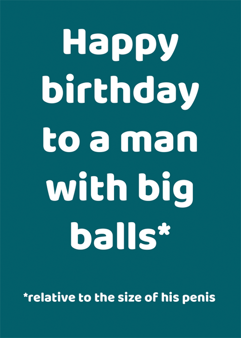 Birthday CardComedy Card CompanyComedy Card CompanyMan with Big Balls