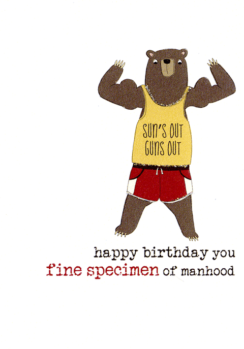 Birthday CardDandelion StationeryComedy Card CompanyFine specimen of manhood