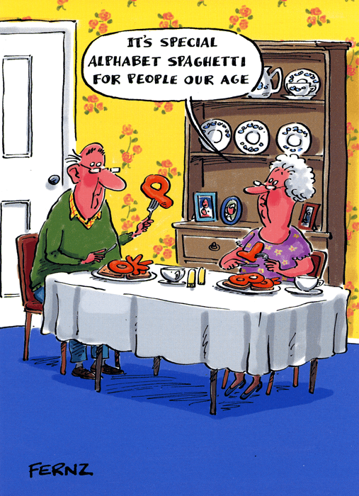 Birthday Card Great British Card Company Alphabet Spaghetti for Older