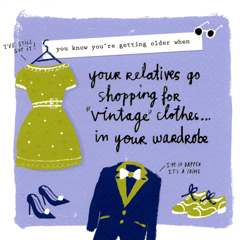 Birthday CardGreat British Card CompanyComedy Card CompanyVintage clothes in your wardrobe