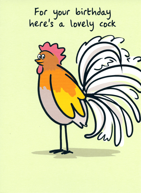 Birthday CardLucilla LavenderComedy Card CompanyLovely cock