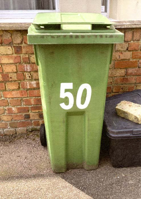 Birthday CardObjectablesComedy Card Company50th - Wheelie Bin