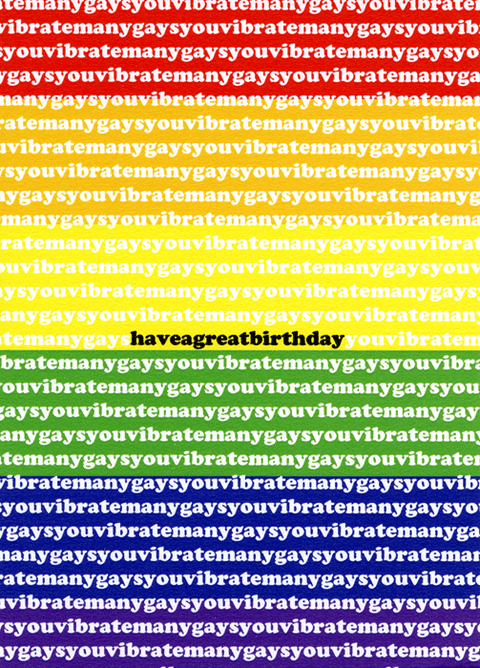 Birthday CardObjectablesComedy Card CompanyVibrate many gays