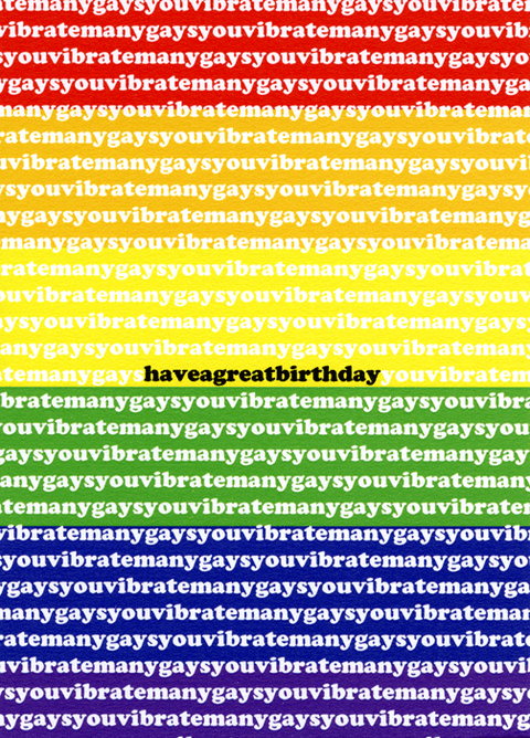 Birthday CardObjectablesComedy Card CompanyVibrate many gays