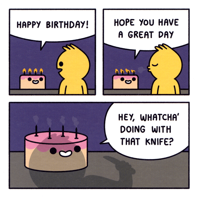 Funny card by Ohh Deer Birthday Cake Knife Comedy Card Company