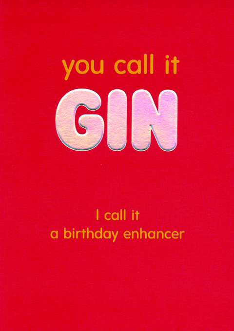 Birthday CardPigmentComedy Card CompanyGin - Birthday enhancer