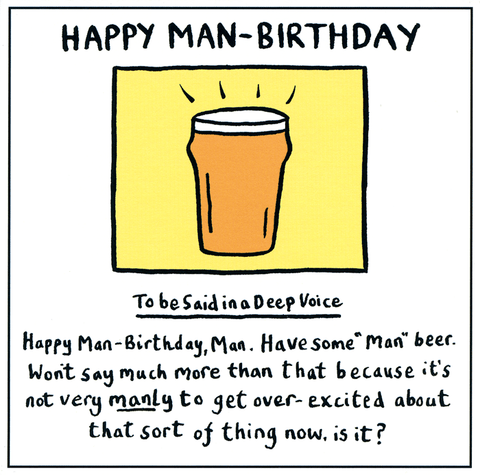 Birthday CardPigmentComedy Card CompanyHappy Man-Birthday