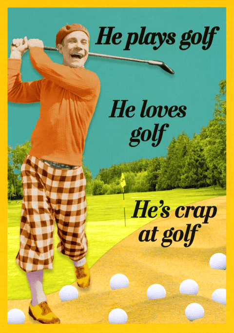 Birthday CardPigmentComedy Card CompanyPlays Golf