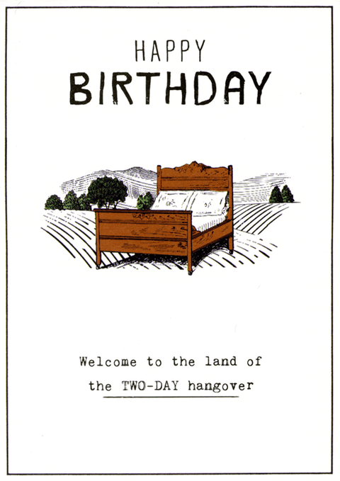 Birthday CardPigmentComedy Card CompanyTwo day hangover