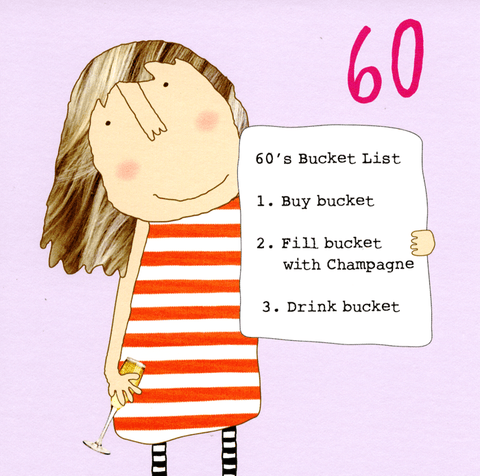 Birthday CardRosie Made a ThingComedy Card Company60th - Bucket list